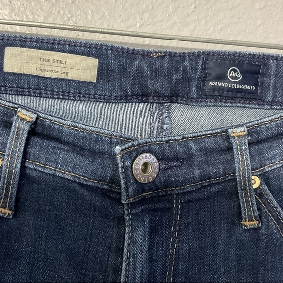 Adriano Goldschmied AG Jeans The Stilt Cigarette Leg Size 27 Dark Blue Women's - Picture 5 of 11